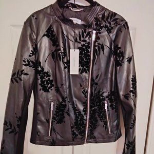 Calvin Klein Faux Leather Moto Jacket. Size M NWT